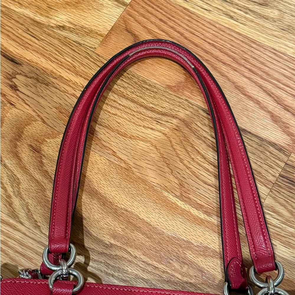 Coach Brooke Carryall Crossbody Leather Red Purse Shoulder Bag G1857-F25397 - Picture 13 of 16